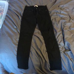 Paige Low Rise Black Skinny Jeans